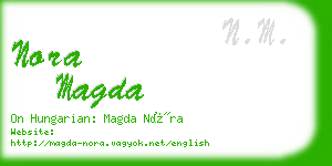 nora magda business card
